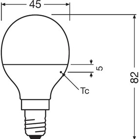 LED žiarovka E14 P40 5,5W = 40W 470lm 6500K Cold 200° OSRAM Star