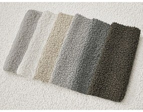 Biela rohová pohovka z textílie buklé (ľavý roh/s leňoškou) Leonore – Bobochic Paris