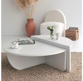 SADA 2x Konferenčný stolík PODIUM biela