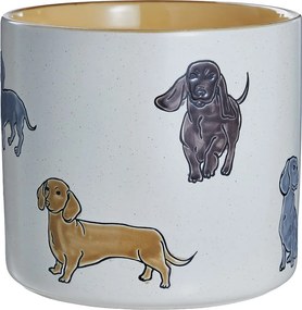 DOG LOVER Kvetináč jazvečík 18 cm - béžová