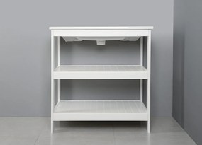Aqualine Aqualine, ETIDE policová umyvadlová skříňka 81,5x86x44 cm, matná biela, ET830