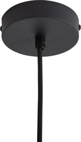 Dizajnová závesná lampa čierna so zeleným sklom - Kemner