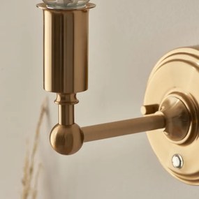 Endon 114827 - LED Stm. nabíjacia nástenná lampa BURLEY LED/1,5W/5V mosadz/modrá