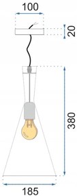 Toolight, závesné stropné svietidlo COSTA B 1xE27, biela-zlatá, OSW-00117