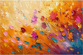 Obraz - Maľba farebných kvetov (90x60 cm)