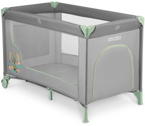 Ricokids Cestovná postieľka + matrac + taška 125 x 65 x 78 cm RK-240 mint grey
