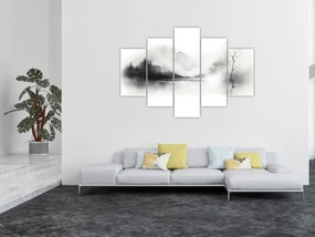 Obraz - Atramentová maľba krajiny (150x105 cm)