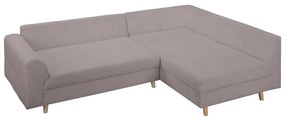 Sivá menčestrová rohová pohovka (pravý roh) Ariella – Ropez