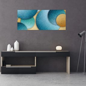 Obraz abstrakcie kruhy (120x50 cm)