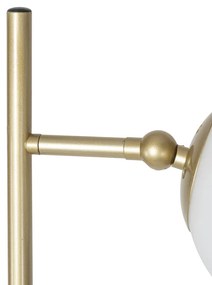 Inteligentná stojaca lampa zlatá s mliečnym sklom vrátane 2 Wifi P45 - Pallon