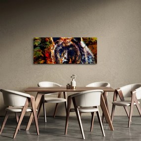 Obraz - Medveď, maľba (120x50 cm)