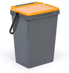 ArtPlast Plastový odpadkový kôš na triedenie odpadu, sivá + žltá, 35 l