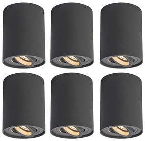 Sada 6 inteligentných tmavosivých bodových svetiel vrátane WiFi GU10 - Rondoo up