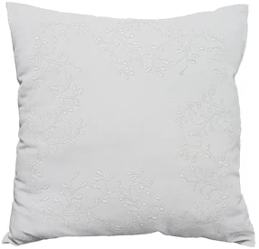 Dekoračná obliečka na vankúš LEAFY LACE 40x40 cm, biela
