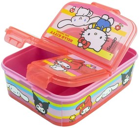 Multibox na desiatu Hello Kitty a priatelia s tromi priehradkami | Bez obsahu BPA