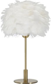 Stolná lampa Ball Feather 50 cm bielo-zlatá