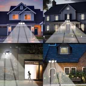 Bluegarden Bluegarden, LED solárna lampa so senzorom pohybu 7W 6500K P60262, OGR-08398