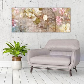Obraz - Kvetinový ornament (120x50 cm)