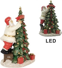 Svietiaca dekorácia Santa zdobiaci stromček Merry Christmas - 15*10*22 cm