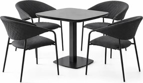 Doppler Picaso MELIA LIKA-TEX® antracit - záhradná/gastro súprava 4+1