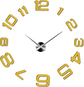 SENTOP | Moderné nalepovacie nástenné hodiny | 3D hodiny 12S053-Wanduhr HEU- analógové