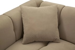Dvojmiestna pohovka Alma 155 cm taupe/zlatá