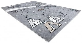 Detský kusový koberec Fun Indian grey - 80x150 cm
