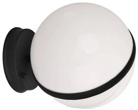 Exteriérové nástenné svietidlo Circulo, 1x biele PVCové tienidlo