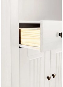 Biela knižnica z borovicového dreva 181x31 cm Mille – Støraa