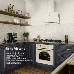 Klarstein Victoria 5, plynová varná doska, 5 Sabaf horákov, sklokeramika, retro vzhľad