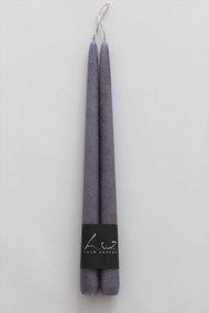 Fialová kónická sviečka VIOLET 2ks 30cm