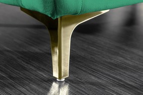 Taburetka moderná smaragdovo zelený zamat