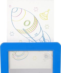 LEAN Toys Magické podsvietené 3D okuliare na bielu tabuľu modré