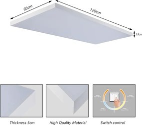 Brilagi - LED Kúpeľňové stropné svietidlo FRAME LED/96W/230V 120x60 cm IP44 biele