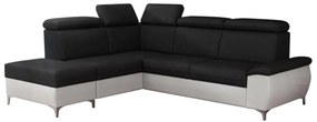 Rohová sedačka Chester C, Dostupné poťahy: ekokoža Soft 017 + Malmo New 96, Strana: pravá