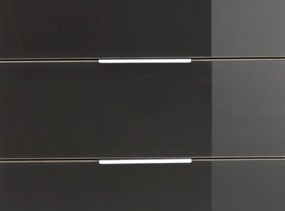 Nočný stolík Easy Plus C, dub sonoma/sivé sklo