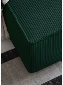 Tmavozelená menčestrová rozkladacia rohová pohovka (ľavý roh) Brave Dave – Miuform