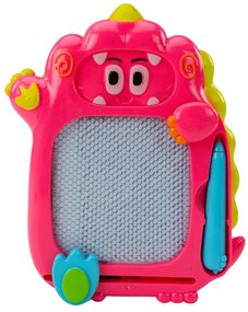 LEAN TOYS Vrecková hra na kreslenie 2v1 - Ružový dinosaurus