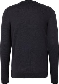 Pulóver z vlny merino, čierny