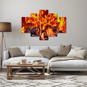 Obraz horiacich uhlíkov (150x105 cm)