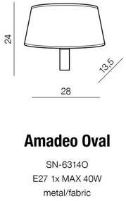 Azzardo Amadeo oval white AZ2419+AZ2421