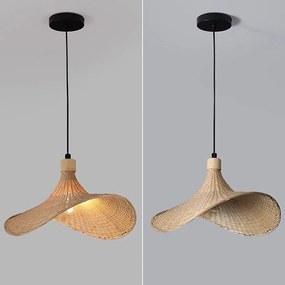Toolight Toolight, bambusové závesné svietidlo 30cm 1xE27 APP1642-1CP, prírodná hnedá-čierna, OSW-05140