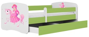 Detská posteľ Babydreams princezná na koni zelená