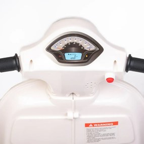 Baby Mix Detská elektrická motorka Vespa, biela
