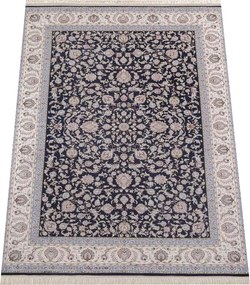 Koberec Anatolia Silk 66524 – modrý obdĺžnik s orientálnym vzorom Rozmer: 200x290 cm