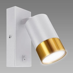 Nástenné svietidlo PUZON WLL GU10 biele/zlaté 04132 LS1