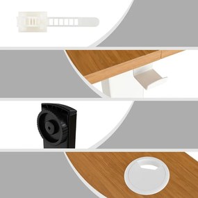 Elektricky nastaviteľný stôl, 140x60 cm