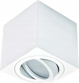 KOBI Podhľadové bodové svietidlo B7089 výklopné - štvorec biela + pätica GU10