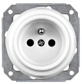 Elhard Okrúhla keramická zásuvka, biela - kompletná KV6000W