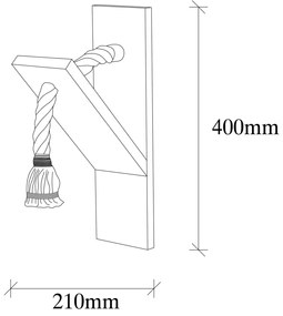 Nástenná lampa Erebos II jedľa